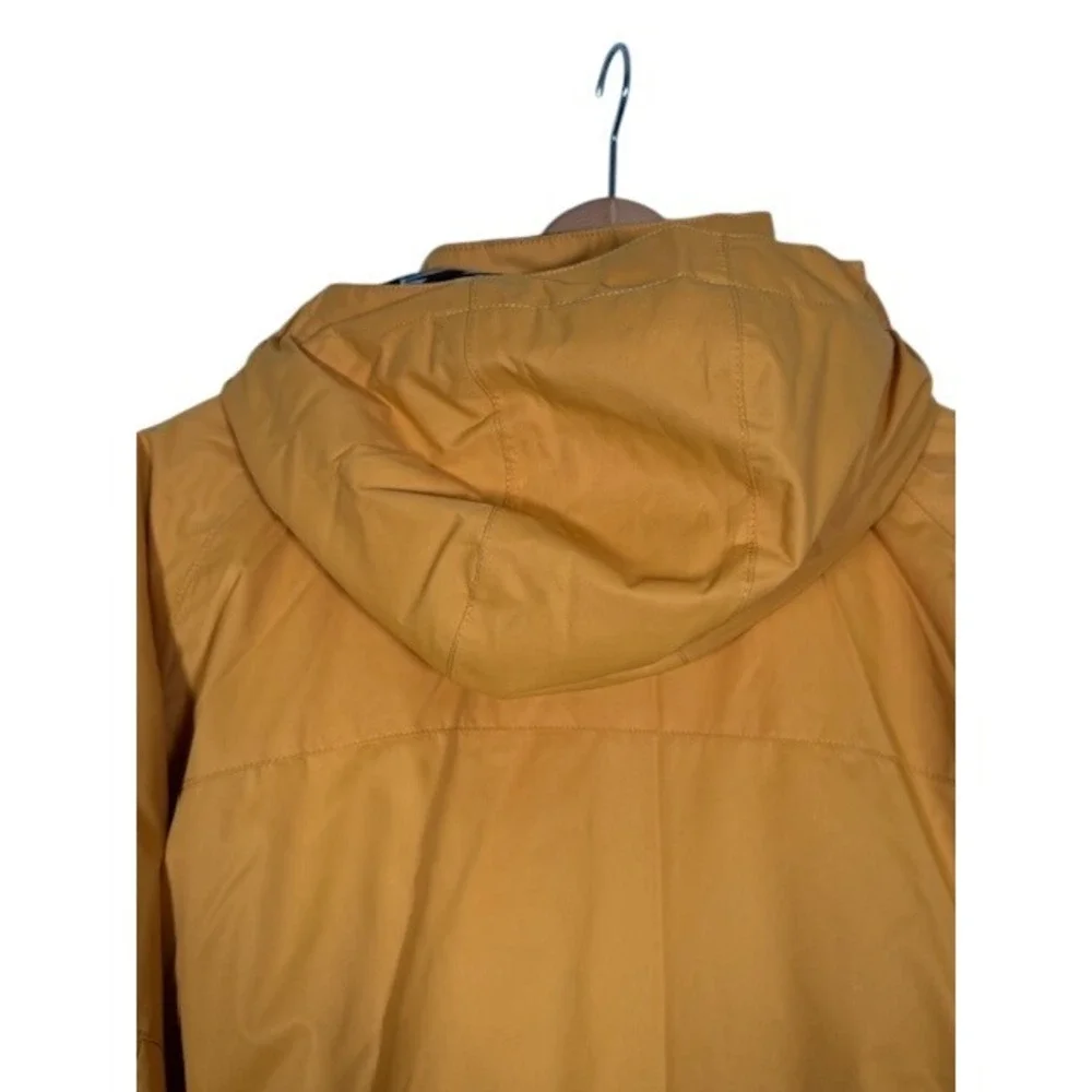 Burton Snowboard Jacket Boys Youth Yellow Hooded Full Zip Winter Gear - L